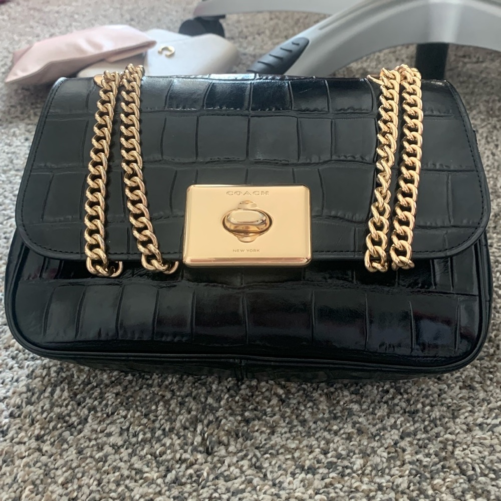 Coach Cassidy cross body black bag